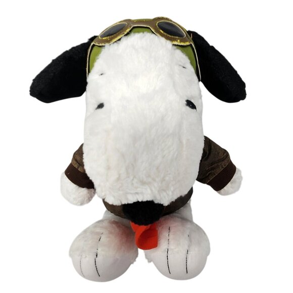 Vintage Build A Bear Peanuts Snoopy Flying Ace Aviator Plush 17” Jacket Scarf - Picture 2 of 8